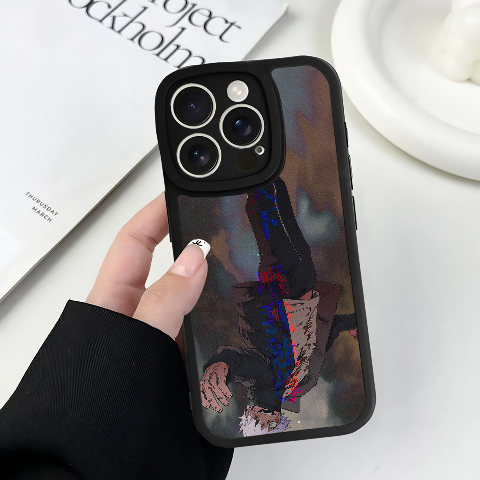（画像用） 呪術廻戦 Jujutsu Kaisen 【iPhone 16シリーズ対応】シリコンスマホケース（レザー調） 材質：シリコン